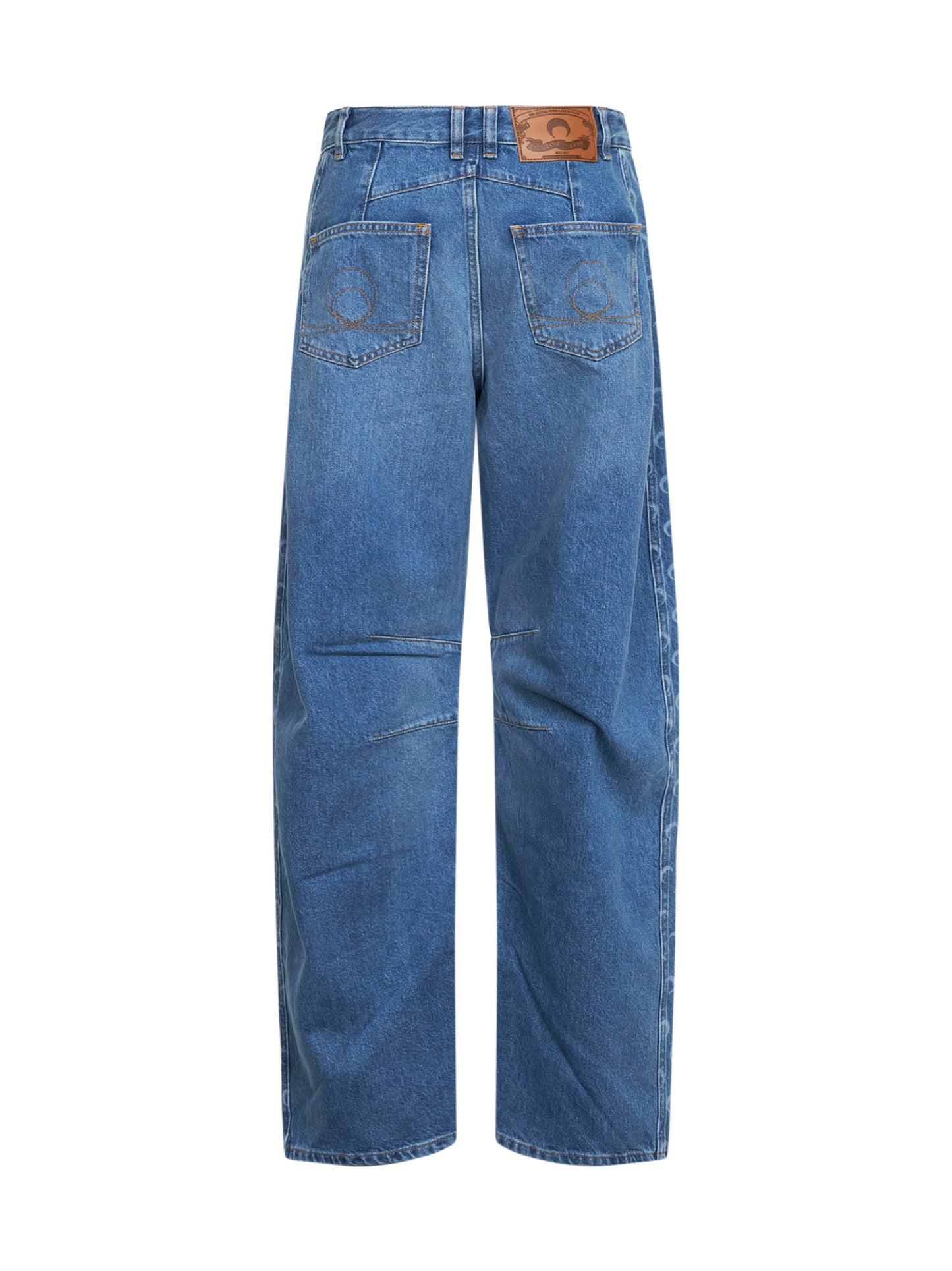 Light blue denim Moon Laser baggy jeans
