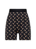 Shorts biker in jersey riciclato stampa Moon nero