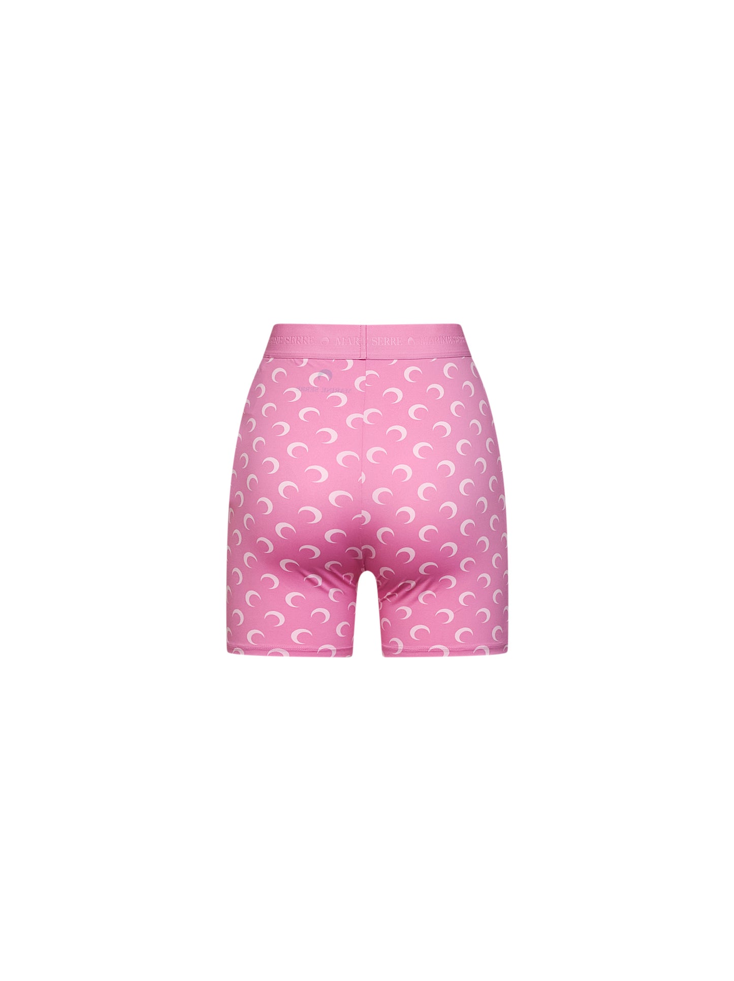 Pink Moon print recycled jersey biker shorts