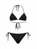 Black stretch jersey bikini with Moon embroidery