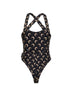 Black jersey Moon one-piece swimsuit