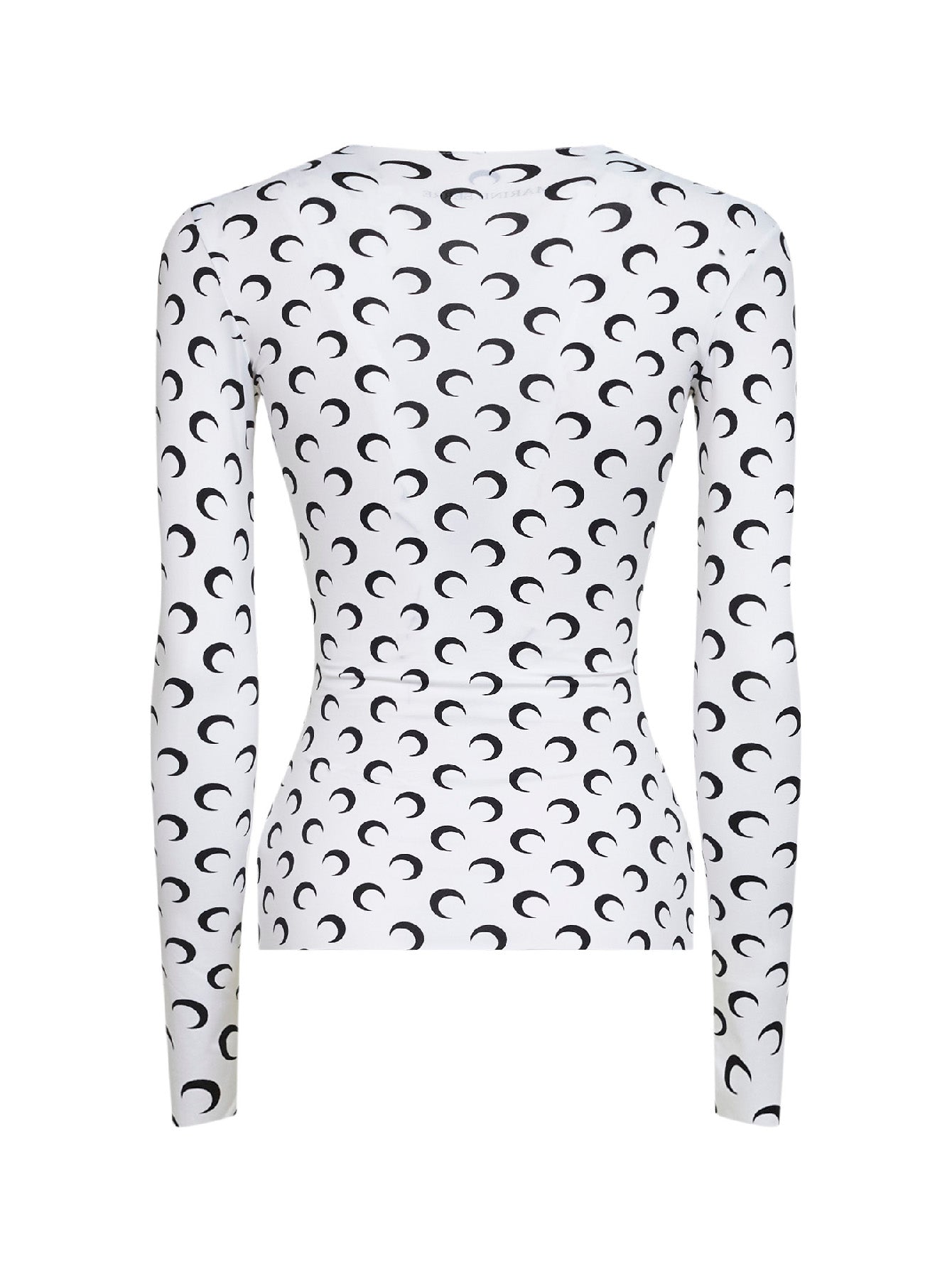 White Moon print recycled jersey top