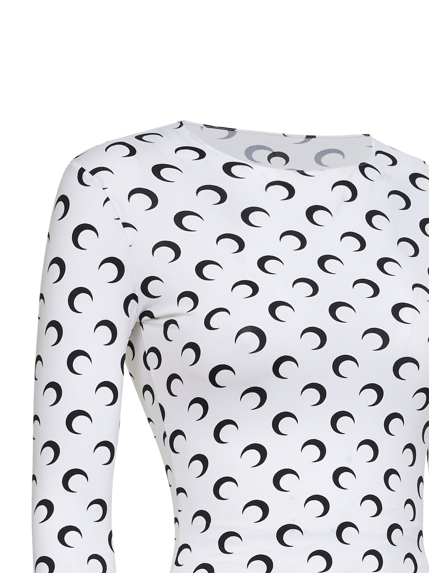 White Moon print recycled jersey top