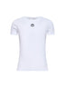White ribbed jersey Moon Logo T-shirt<BR/>
