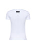 White ribbed jersey Moon Logo T-shirt<BR/>