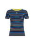 Striped ribbed jersey Moon Logo T-shirt