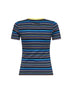 Striped ribbed jersey Moon Logo T-shirt