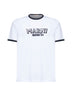 White jersey T-shirt with contrasting trims