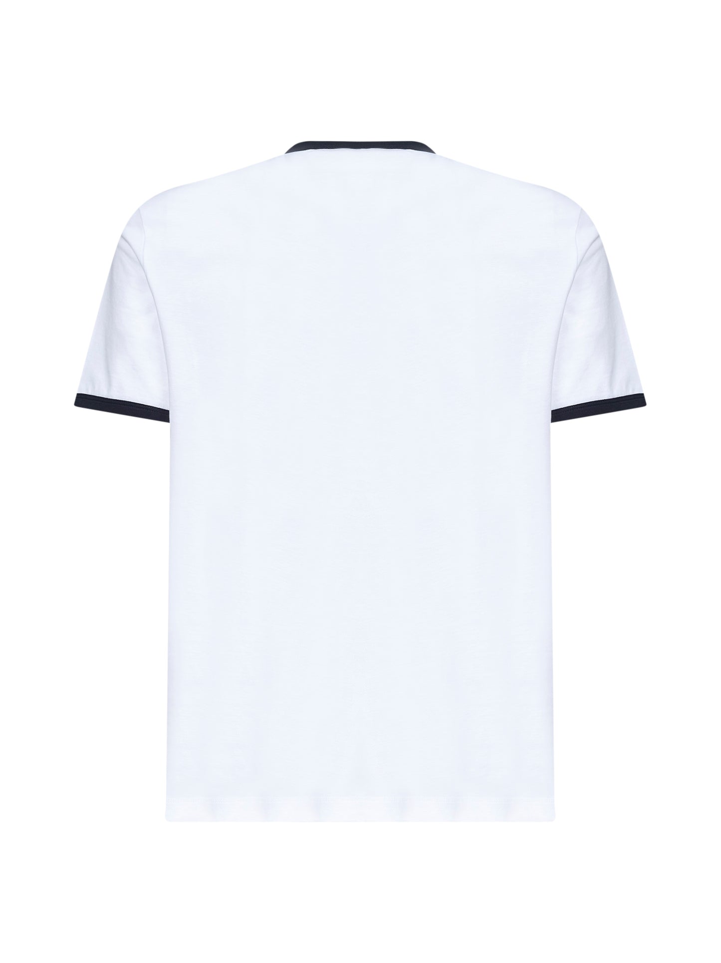 White jersey T-shirt with contrasting trims