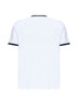White jersey T-shirt with contrasting trims