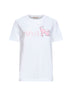 T-shirt in cotone bianco con logo