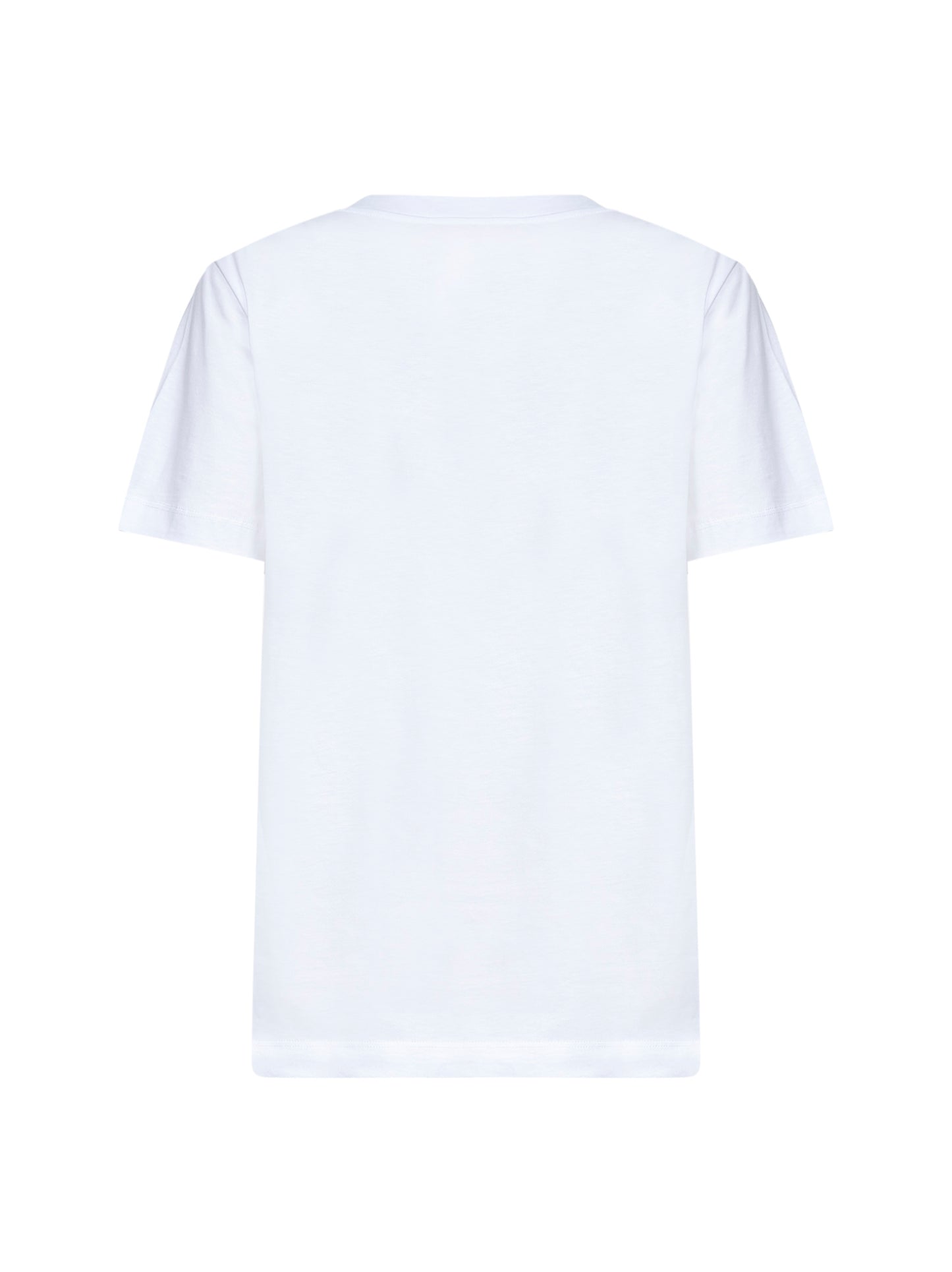 T-shirt in cotone bianco con logo