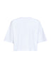 White jersey Marni Scribbled logo cropped T-shirt