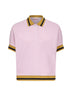 Quartz piqué polo shirt with striped trims
