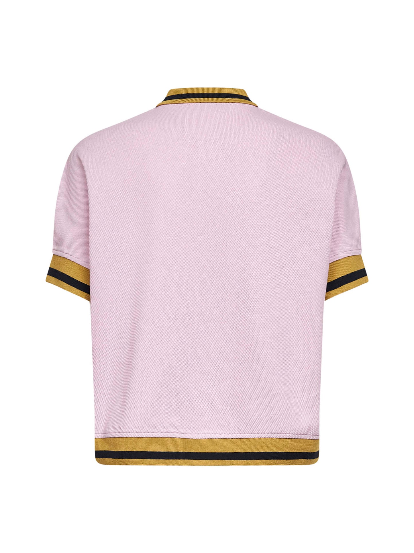 Quartz piqué polo shirt with striped trims