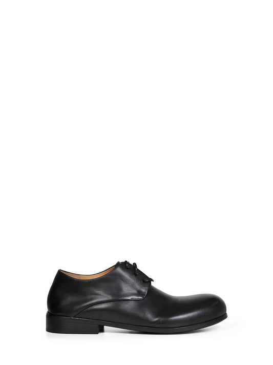 Black smooth leather Capozucca derby shoes