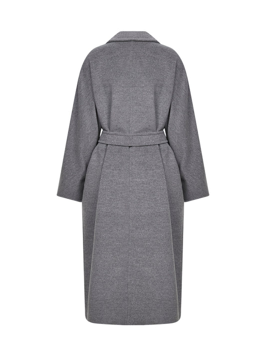 Grey MADAME 101801 Icon Coat belted coat