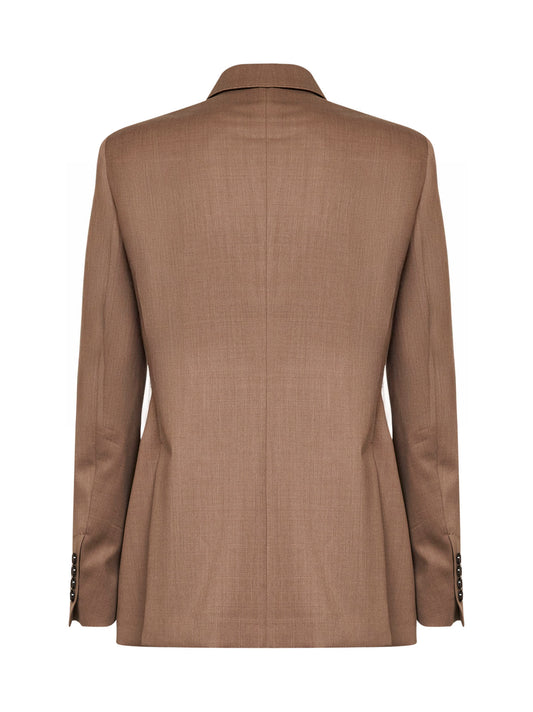 Blazer doppiopetto MXMCUPOLA in twill nocciola