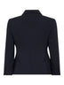 Blazer crop MXMDORICO in tela stretch blu marino