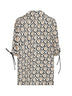 Beige printed poplin MXMECRU oversized shirt