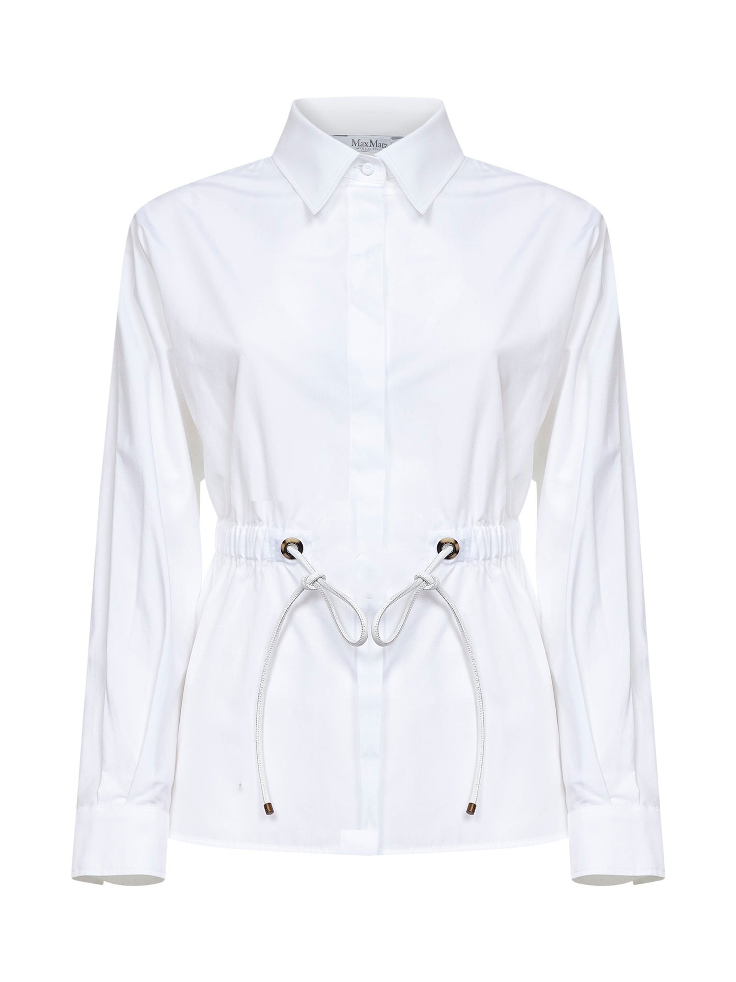 Camicia MXMTAZZINA in popeline di cotone bianco