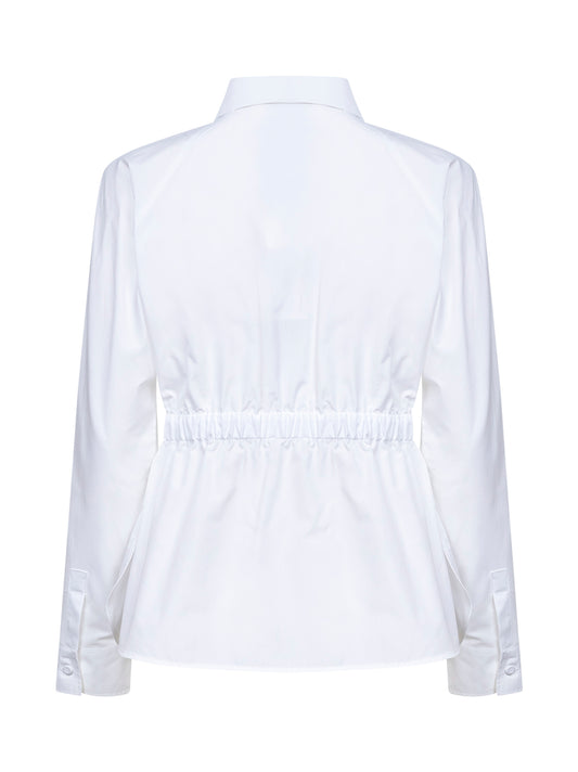 Camicia MXMTAZZINA in popeline di cotone bianco