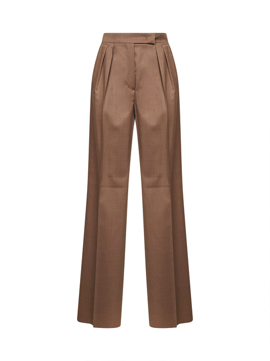 Pantaloni dritti MXMZIMINO in twill nocciola