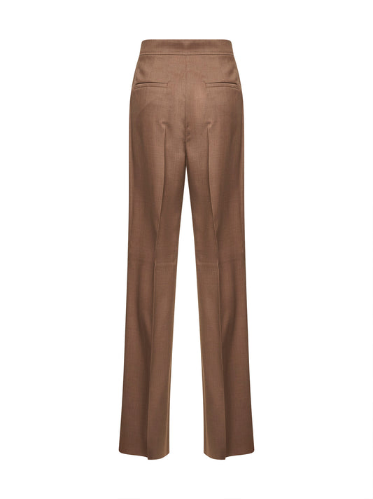 Pantaloni dritti MXMZIMINO in twill nocciola