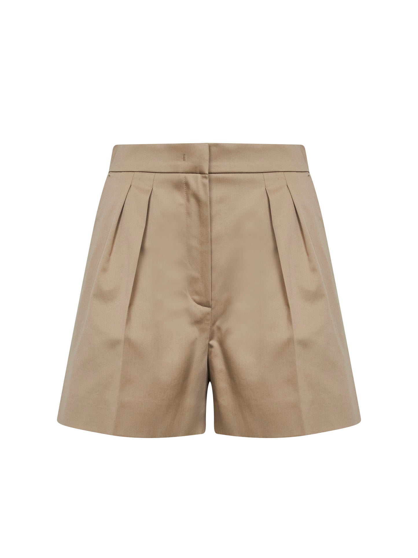 Shorts MXMTABACCO in raso di cotone stretch verde kaki