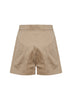 Shorts MXMTABACCO in raso di cotone stretch verde kaki