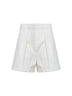 Shorts MXMTABACCO in raso di cotone stretch bianco