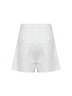 Shorts MXMTABACCO in raso di cotone stretch bianco