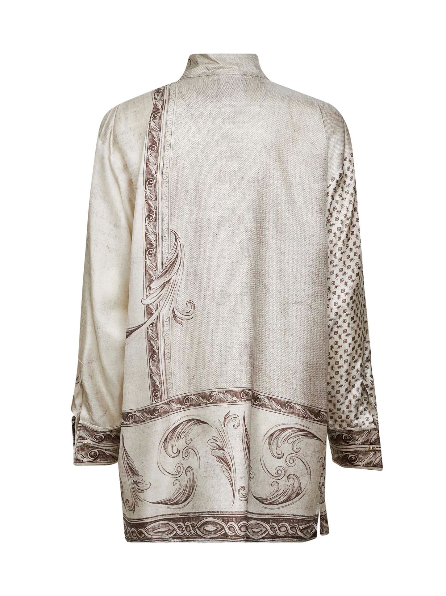 Ivory printed silk twill MXMGRADO shirt
