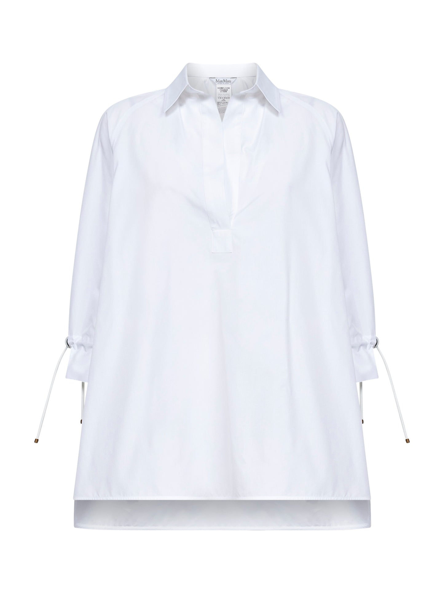 Blusa MXMADORNI in popeline di cotone bianco