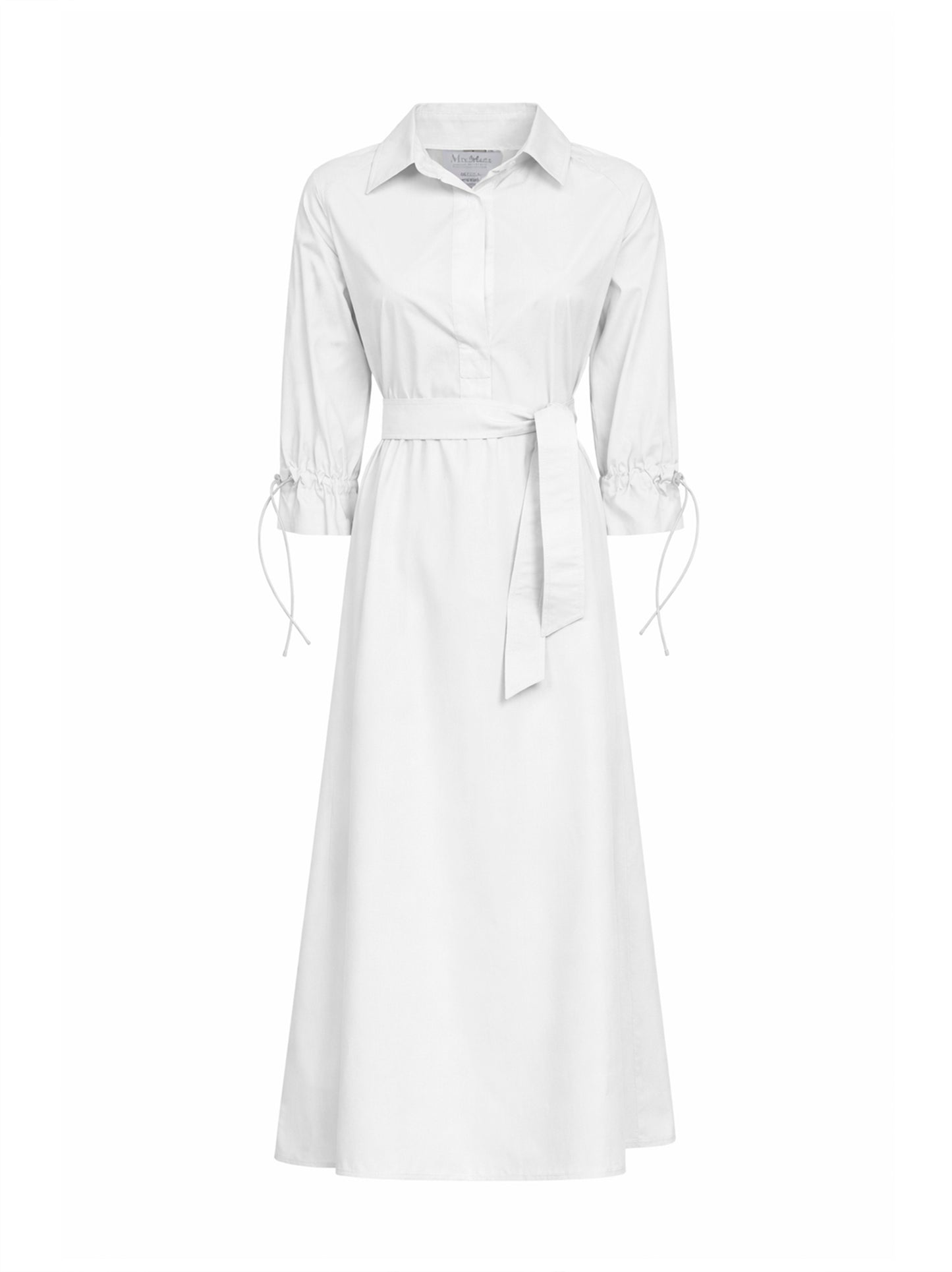 White cotton poplin MXMMIRTO oversized dress