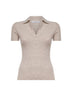 Powder ribbed wool MXMALBERO polo shirt