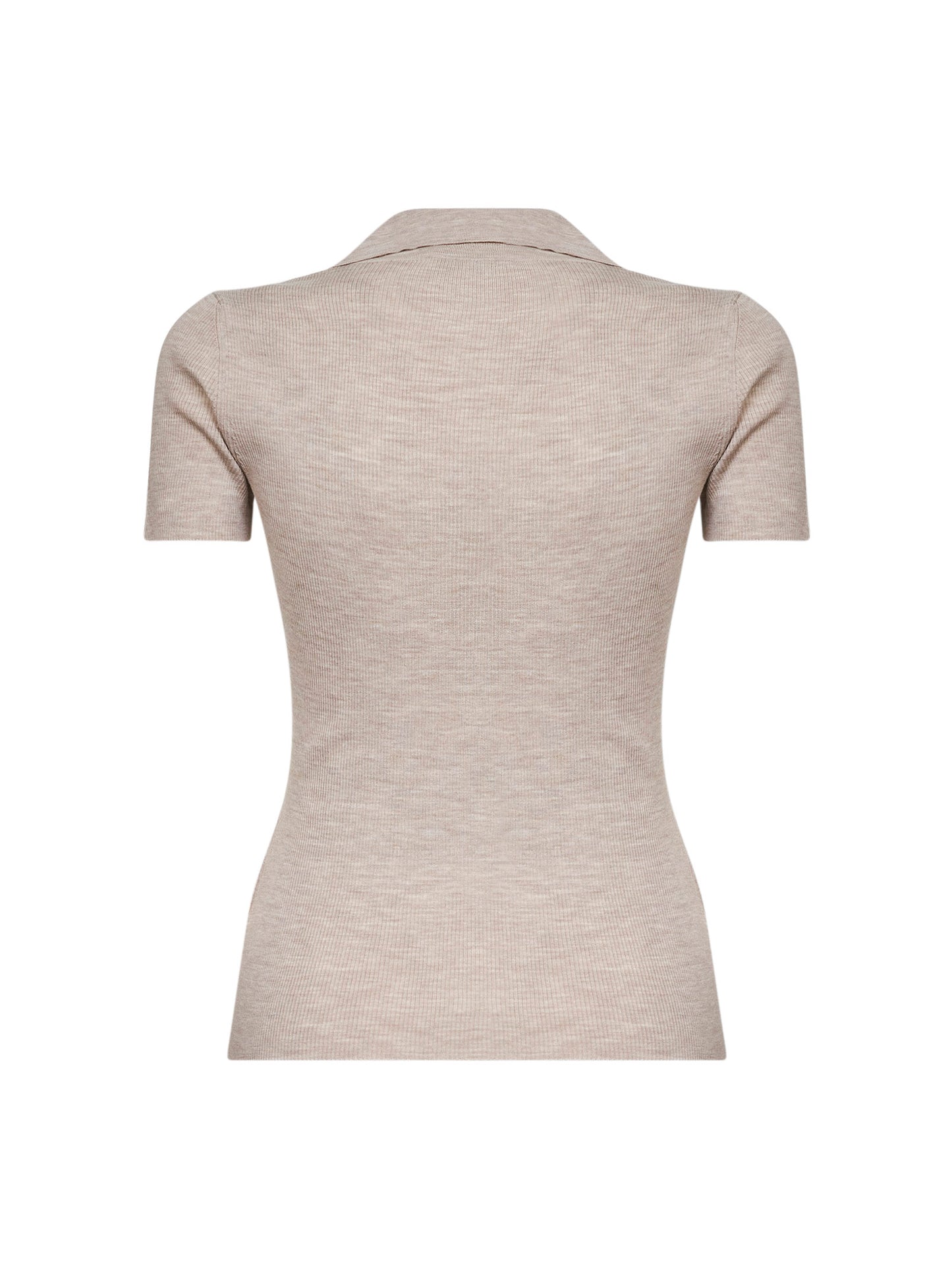 Powder ribbed wool MXMALBERO polo shirt