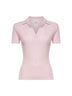 Pink ribbed wool MXMALBERO polo shirt