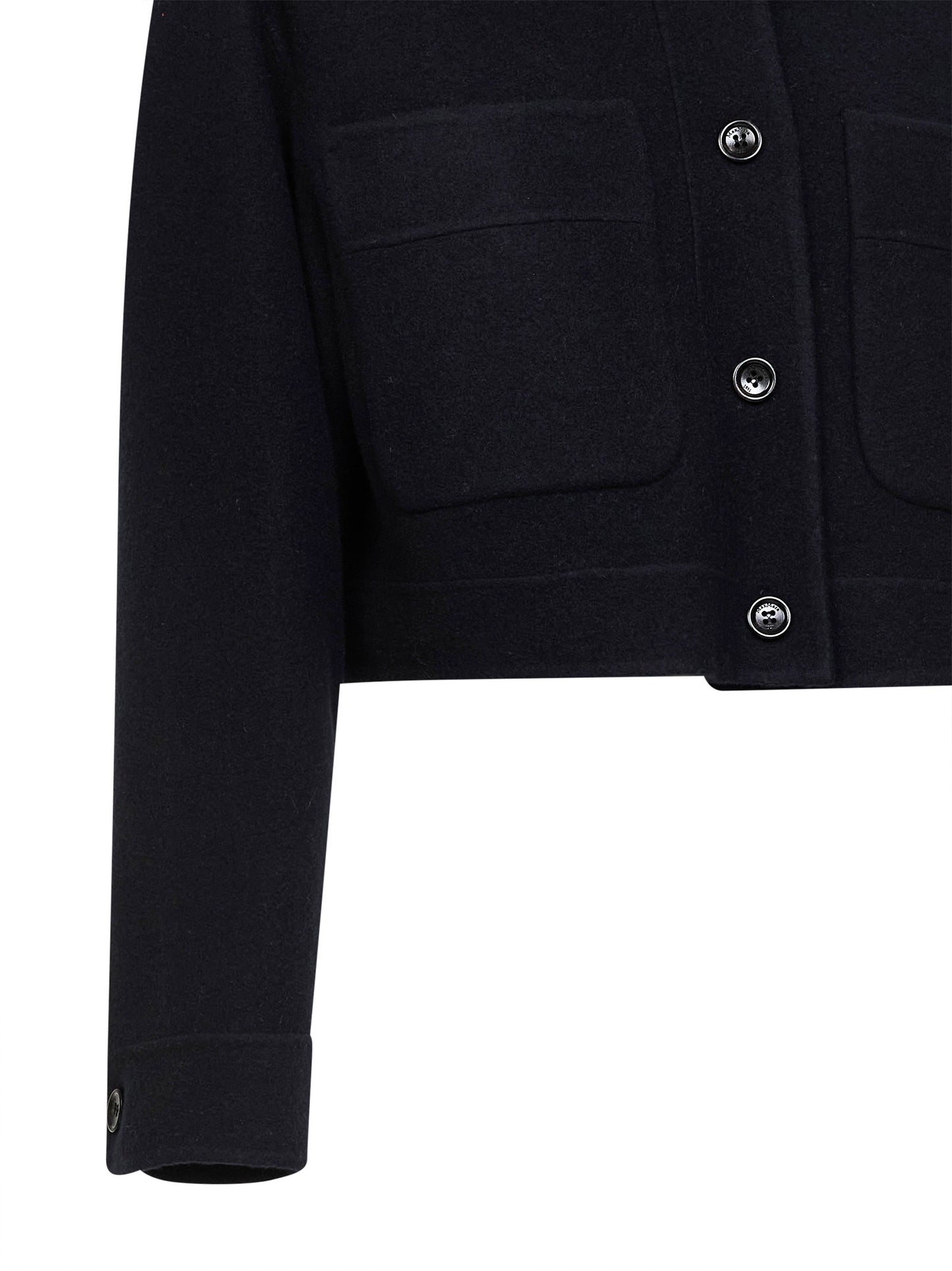 Giacca crop MXMPOGGIO in jersey double blu marino