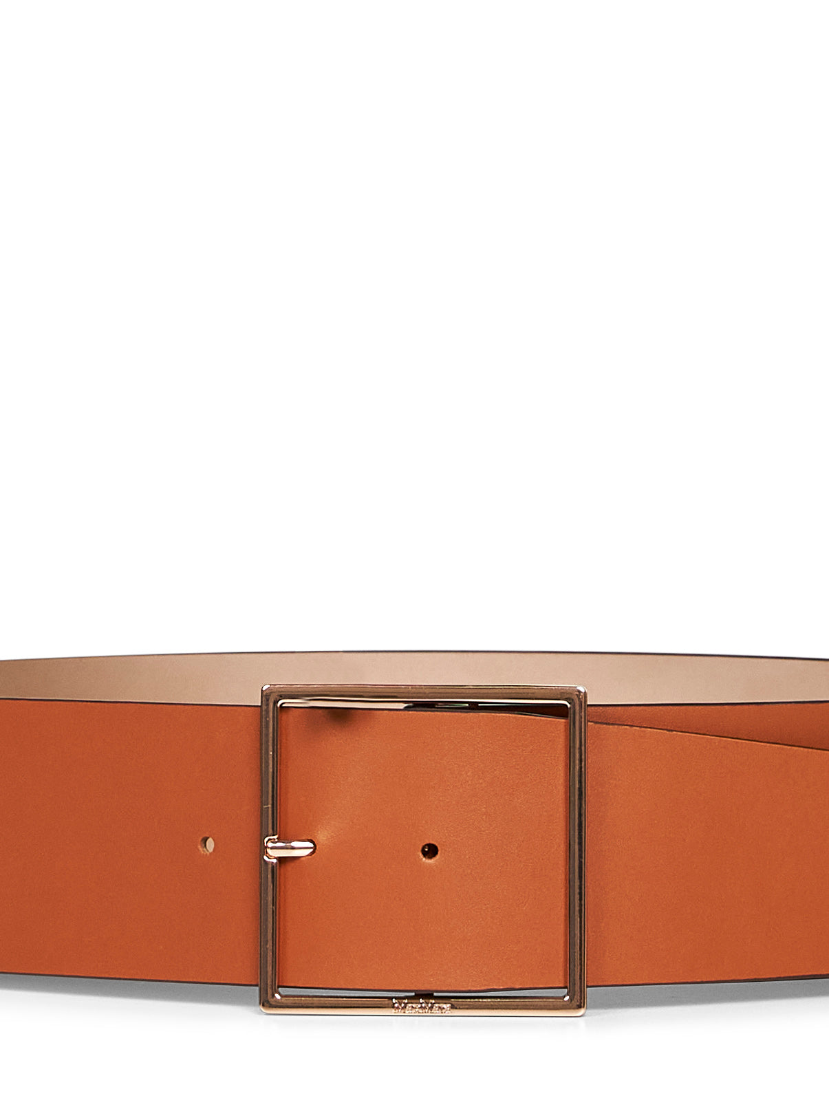 Tan calf leather MXAGINNICO wide belt
