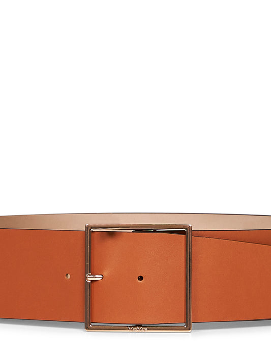 Tan calf leather MXAGINNICO wide belt