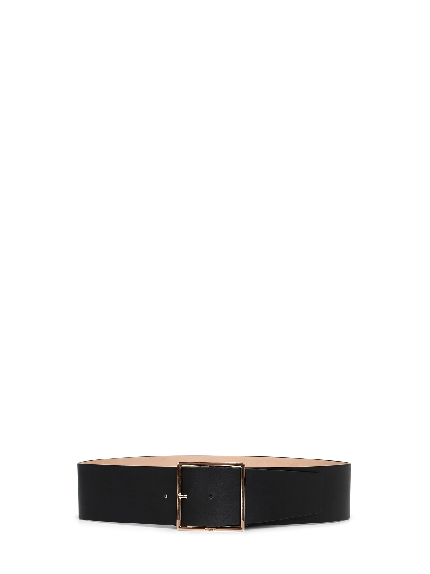 Black calf leather MXAGINNICO wide belt