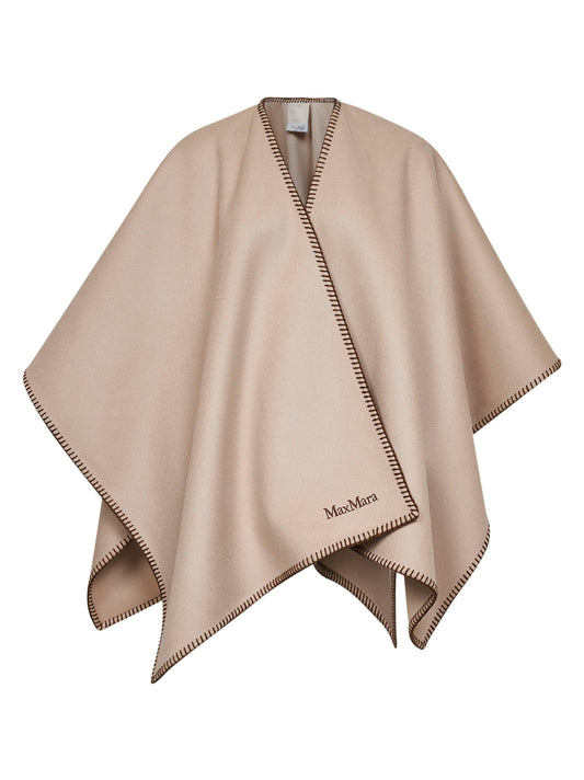 Mantella in lana con cintura MXACOLOMBA sabbia