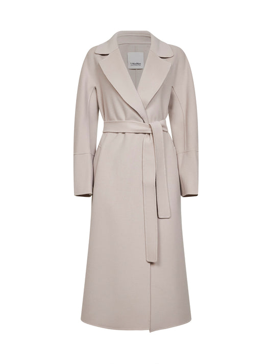 Cappotto lungo a vestaglia SMMELISA sabbia