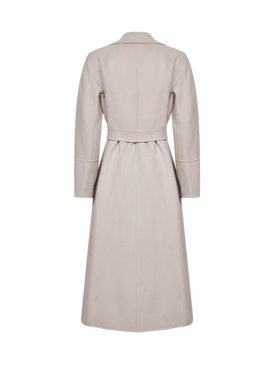 Cappotto lungo a vestaglia SMMELISA sabbia