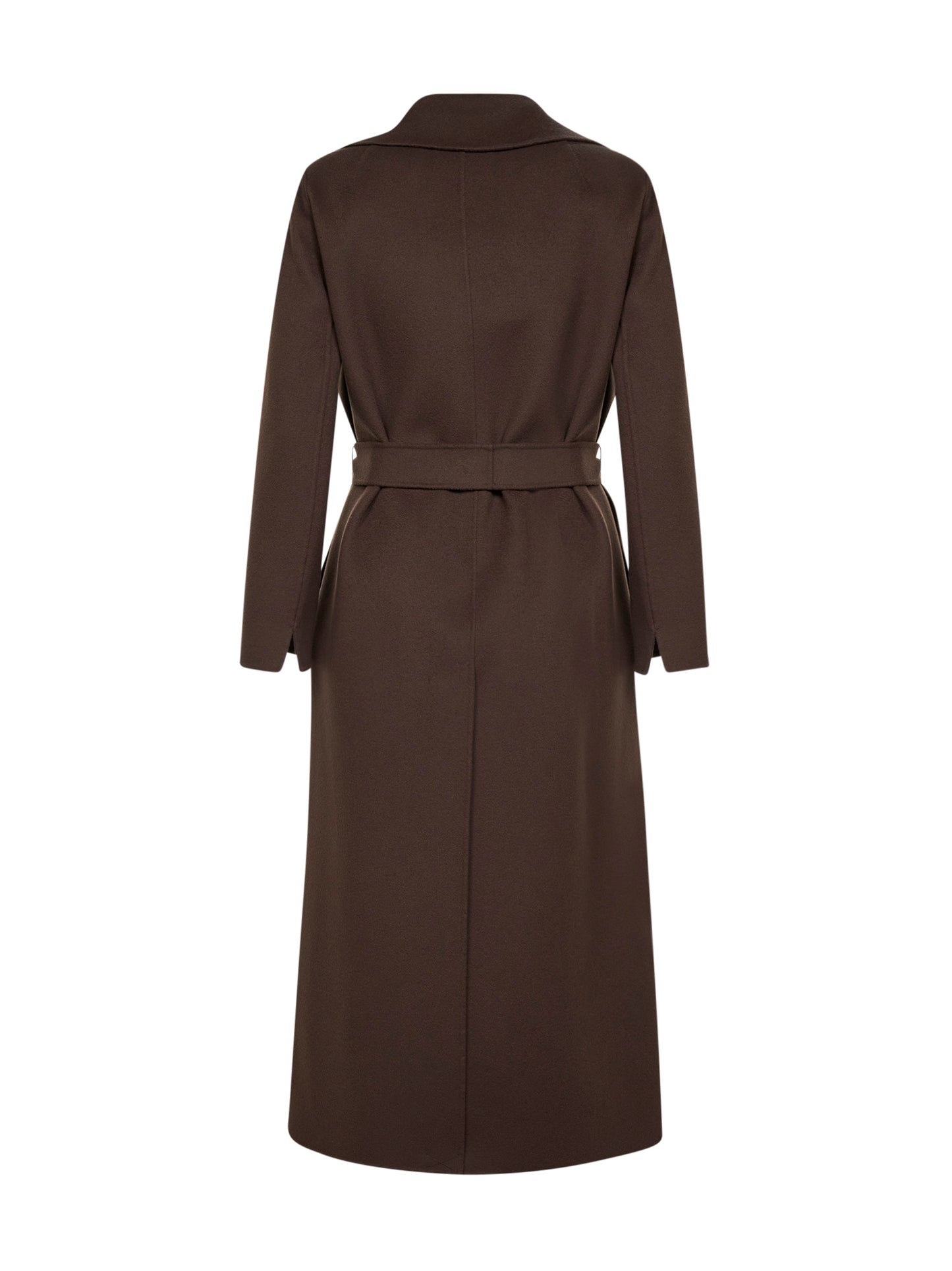 Cappotto lungo a vestaglia POLDO cioccolato