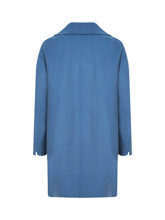 Cappotto midi doppiopetto SMMEDEN azzurro