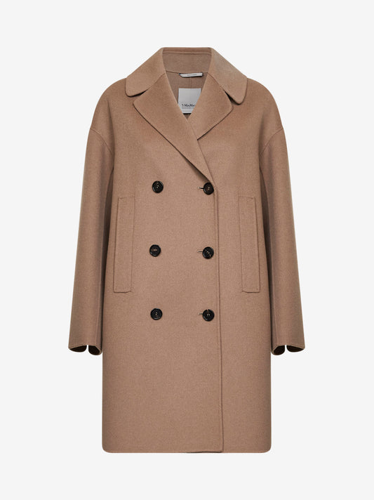 Cappotto midi doppiopetto SMMEDEN beige