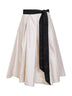 Natural taffeta SMMBASCHI midi full skirt