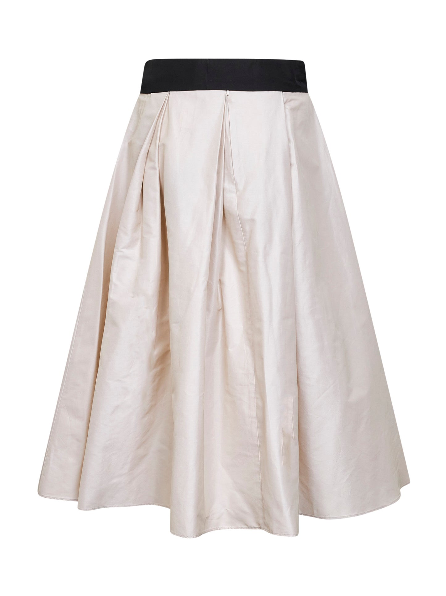 Natural taffeta SMMBASCHI midi full skirt